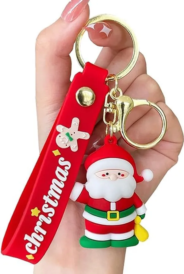 Multicolor_Cute_Kawaii_Christmas_Festival_Design_Backpack_Car_Key_Girls_Women_Men_Cartoon_Handbag_Wallet_Pvc_Keychain