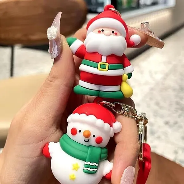 Multicolor_Cute_Kawaii_Christmas_Festival_Design_Backpack_Car_Key_Girls_Women_Men_Cartoon_Handbag_Wallet_Pvc_Keychain
