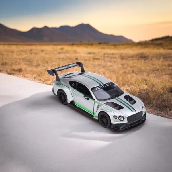 Kinsmart_Silver_Bentley_Continental_Gt3_Metal_1:38_Diecast_Model_Car_For
