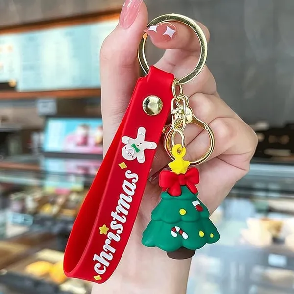 Multicolor_Cute_Kawaii_Christmas_Festival_Design_Backpack_Car_Key_Girls_Women_Men_Cartoon_Handbag_Wallet_Pvc_Keychain
