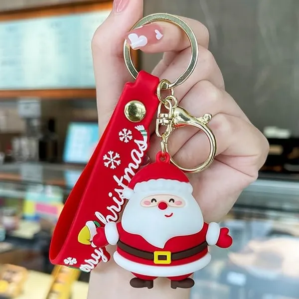 Multicolor_Cute_Kawaii_Christmas_Festival_Design_Backpack_Car_Key_Girls_Women_Men_Cartoon_Handbag_Wallet_Pvc_Keychain