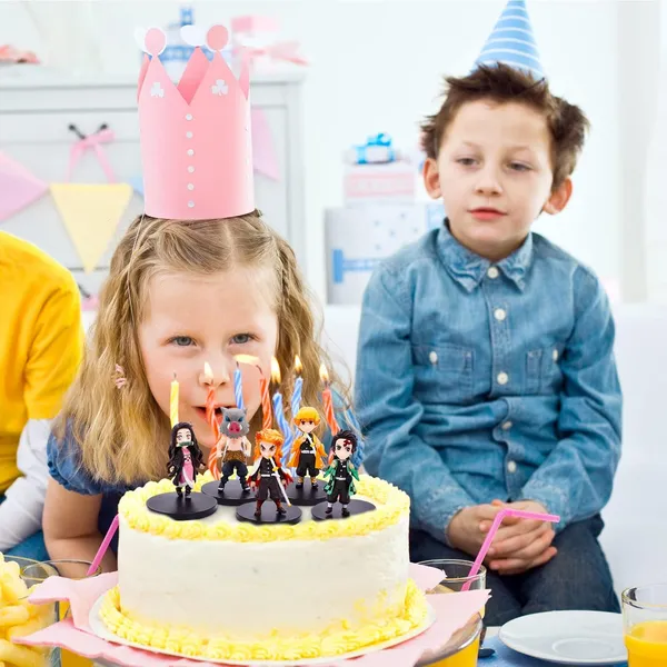 Multicolor__5-Piece_Demon_Slayer_Birthday_Cake_Topper_Set_-_Figurines,_Cake_Decoration_&_Party_Gifts