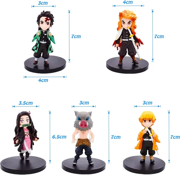 Multicolor__5-Piece_Demon_Slayer_Birthday_Cake_Topper_Set_-_Figurines,_Cake_Decoration_&_Party_Gifts