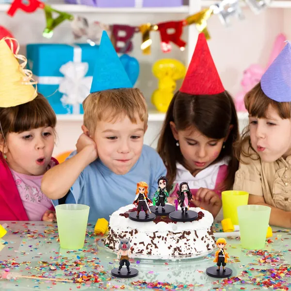 Multicolor__5-Piece_Demon_Slayer_Birthday_Cake_Topper_Set_-_Figurines,_Cake_Decoration_&_Party_Gifts