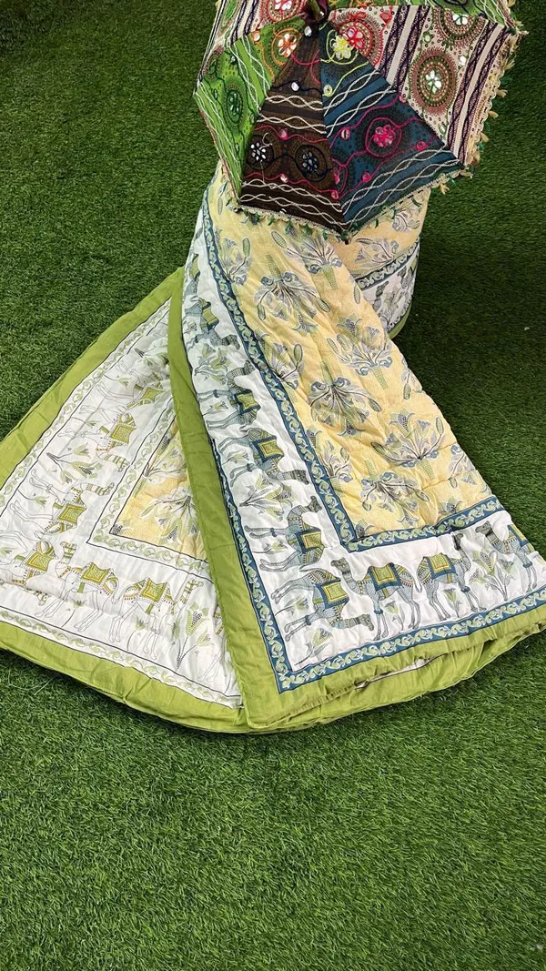Multicolor_Traditional_Famous_Jaipuri_Beautiful_Floral_Print_Jaipuri_Rajai/Razai/Quilt_Single/Single_Bed_Quilt/Comforter/Ac_Quilt/Ac_Comforter,_Cotton,_Lightweight_(_60*90_inch)