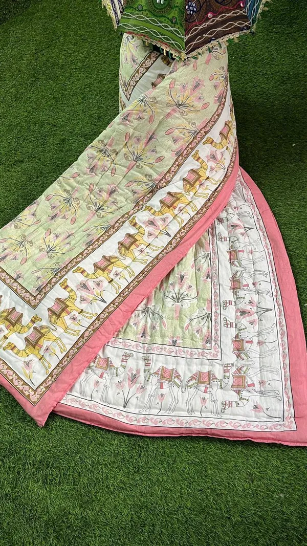 Multicolor_Traditional_Famous_Jaipuri_Beautiful_Floral_Print_Jaipuri_Rajai/Razai/Quilt_Single/Single_Bed_Quilt/Comforter/Ac_Quilt/Ac_Comforter,_Cotton,_Lightweight_(_60*90_inch)