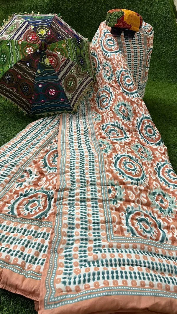 Multicolor_Traditional_Famous_Jaipuri_Beautiful_Floral_Print_Jaipuri_Rajai/Razai/Quilt_Single/Single_Bed_Quilt/Comforter/Ac_Quilt/Ac_Comforter,_Cotton,_Lightweight_(_90*108_Inch)