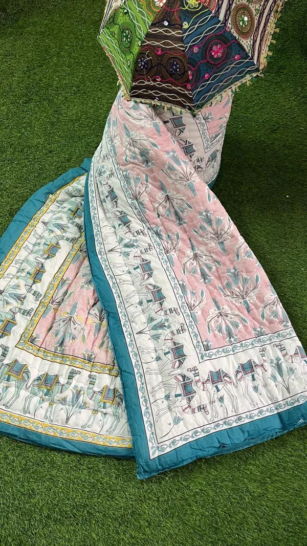 Multicolor_Traditional_Famous_Jaipuri_Beautiful_Floral_Print_Jaipuri_Rajai/Razai/Quilt_Single/Single_Bed_Quilt/Comforter/Ac_Quilt/Ac_Comforter,_Cotton,_Lightweight_(_60*90_inch)