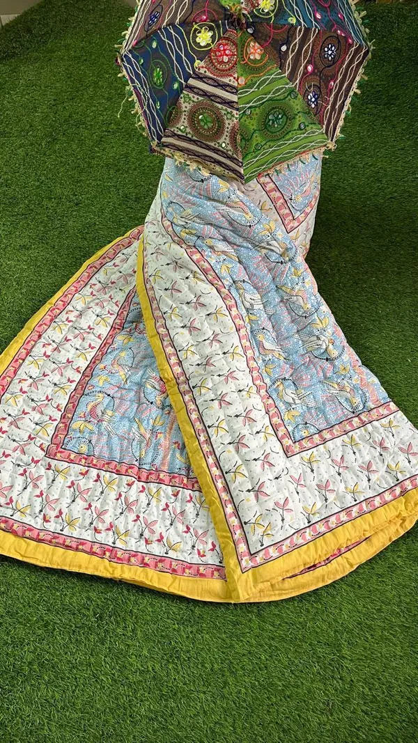 Multicolor_Traditional_Famous_Jaipuri_Beautiful_Floral_Print_Jaipuri_Rajai/Razai/Quilt_Single/Single_Bed_Quilt/Comforter/Ac_Quilt/Ac_Comforter,_Cotton,_Lightweight_(_90*108_Inch)