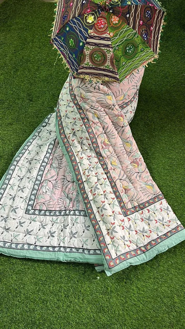 Multicolor_Traditional_Famous_Jaipuri_Beautiful_Floral_Print_Jaipuri_Rajai/Razai/Quilt_Single/Single_Bed_Quilt/Comforter/Ac_Quilt/Ac_Comforter,_Cotton,_Lightweight_(_90*108_Inch)