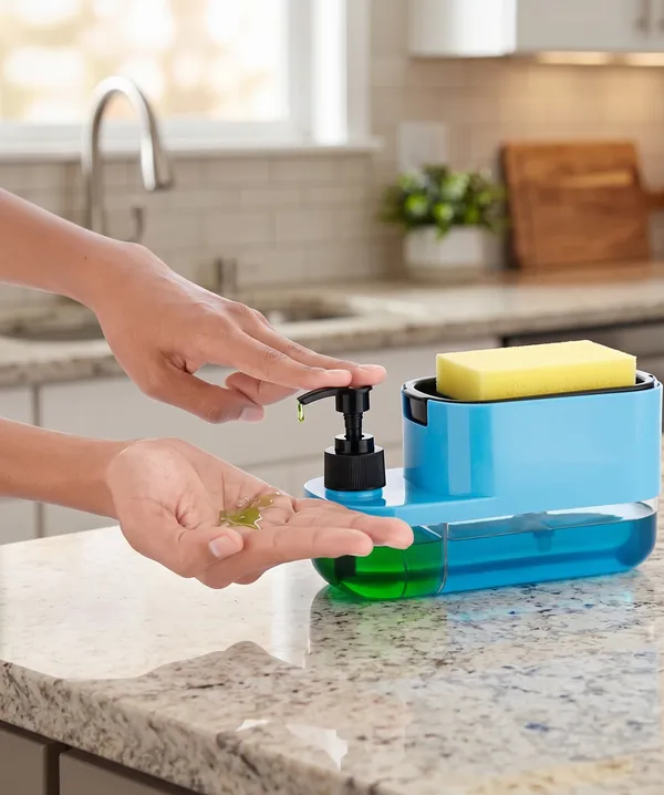 3-in-1_Dishwashing_Soap_Pump_and_Sponge_Organizer