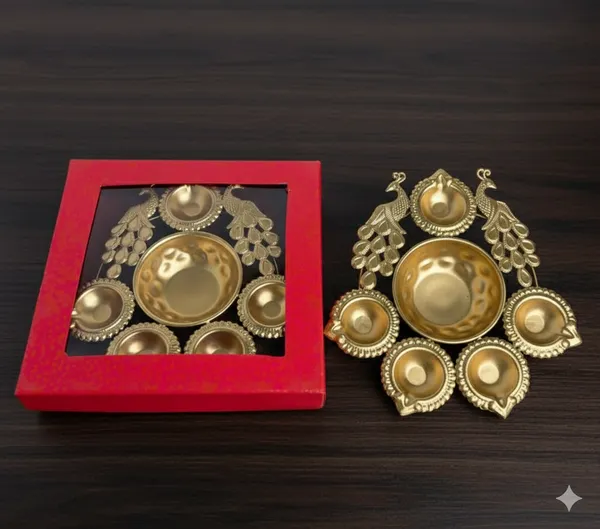 Decorative_Brass_Diya_for_Pooja_and_Vasu_Creation_Home_Decor
