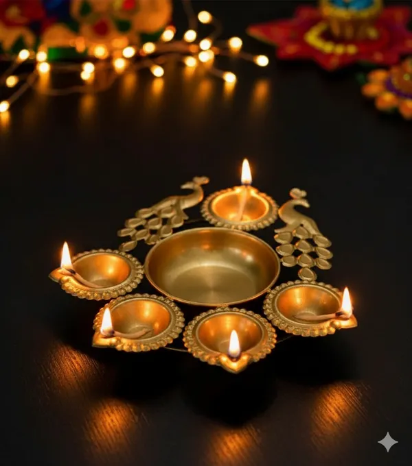 Decorative_Brass_Diya_for_Pooja_and_Vasu_Creation_Home_Decor