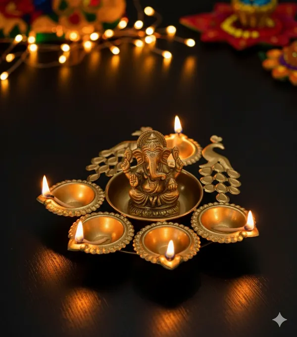 Decorative_Brass_Diya_for_Pooja_and_Vasu_Creation_Home_Decor
