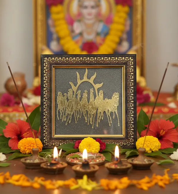 Raw_Pyrite_Frame_–_Surya_Dev_7_Horses_Divine_