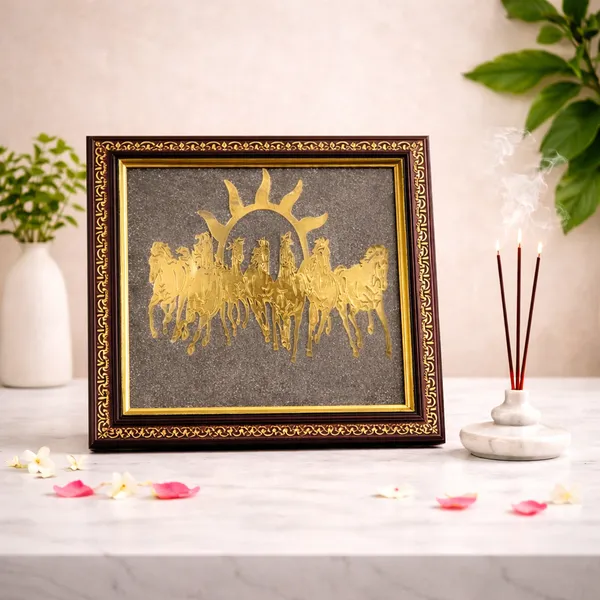 Raw_Pyrite_Frame_–_Surya_Dev_7_Horses_Divine_