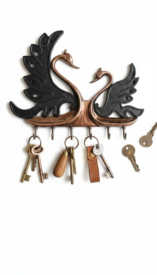 Kissing_Swans_Metal_Key_Holder_-_Symbol_of_Love_Wall_Decor