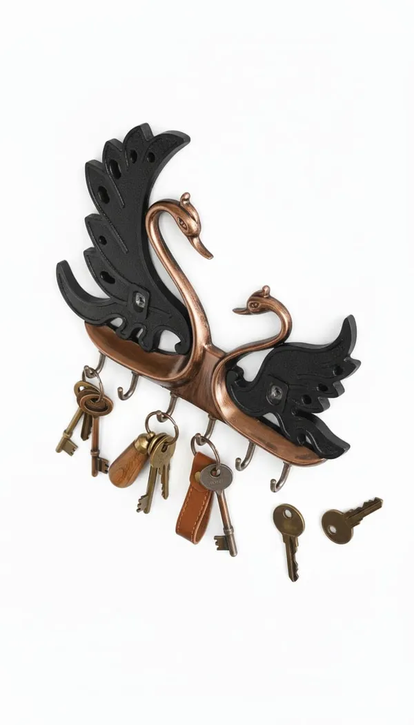 Kissing_Swans_Metal_Key_Holder_-_Symbol_of_Love_Wall_Decor