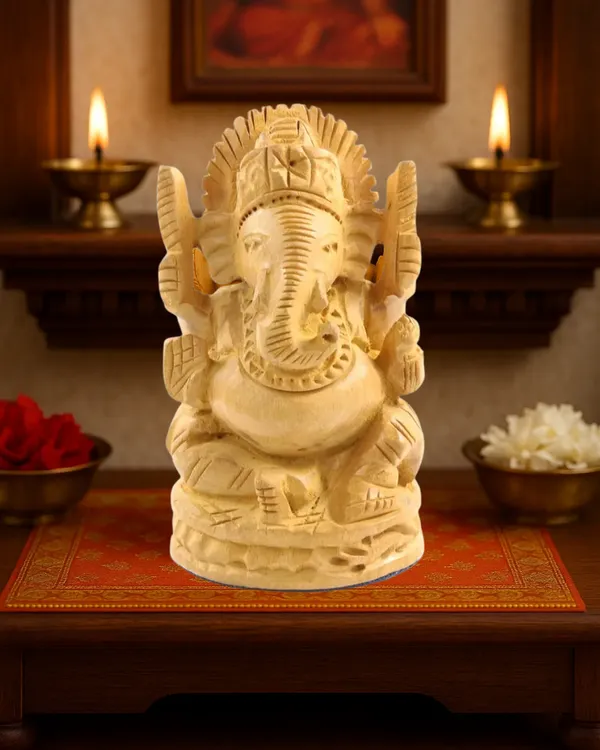 Wooden_Handcrafted_Ganesha_Idol