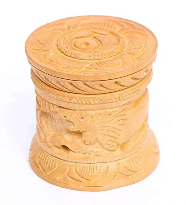 Handicrafts_Wooden_Handmade_Oval_Shaped_Sindoor_Dani_|_7L_x_7W_x_7H_Centimeters