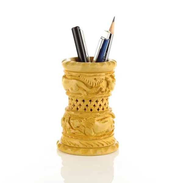 Wooden_Jali_Pen_Stand_Hand-Carved_Stationary_Organizer_|_10L_x_6.5W_x_10H_Centimeters