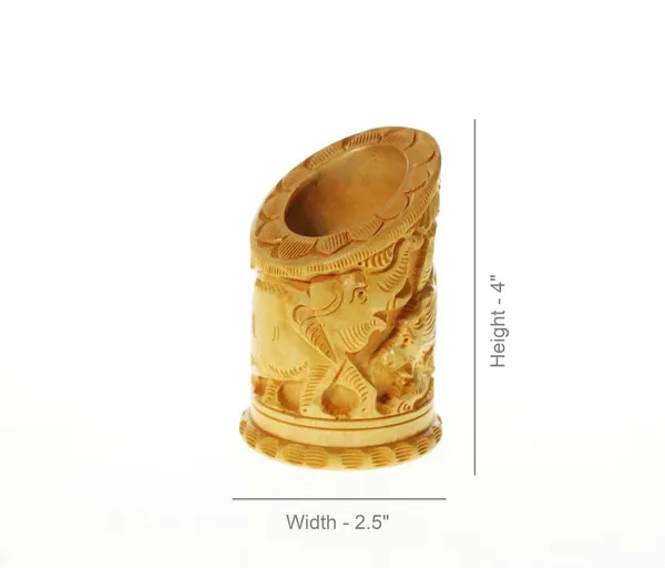 Wooden_Pen_Stand_Elephant_Hand-Carved_Table_Desk_Stationary_Organizer_|_10L_x_6.5W_x_10H_Centimeters