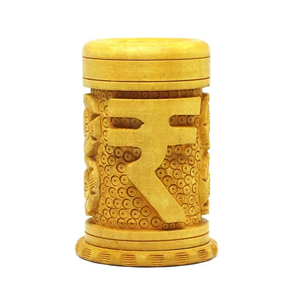 Handcrafted_Wooden_Rupee_Pen_Stand_|_For_Office_&_Study_Table_|_10L_x_6.5W_x_10H_Centimeters