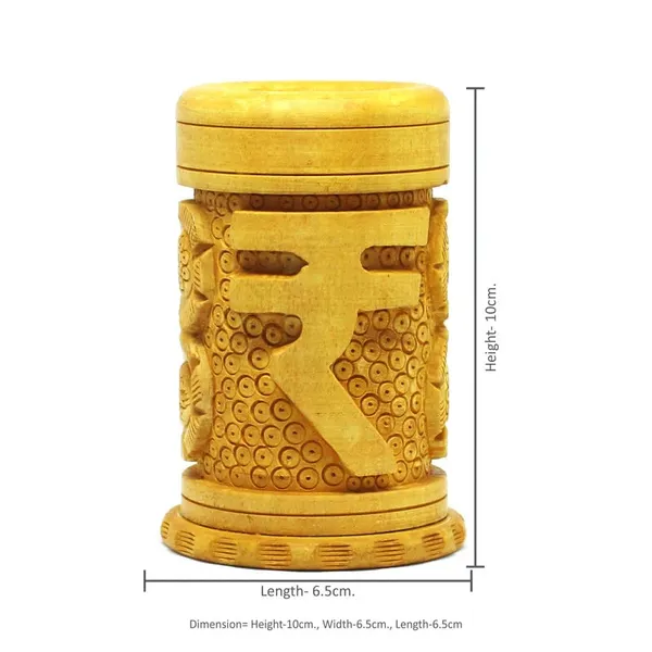 Handcrafted_Wooden_Rupee_Pen_Stand_|_For_Office_&_Study_Table_|_10L_x_6.5W_x_10H_Centimeters