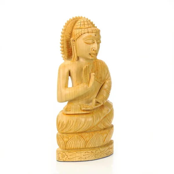 Wooden_Lord_Budha_Carving_Home_Decor_Showpiece_|_20D_x_10.2W_x_20H_Centimeters