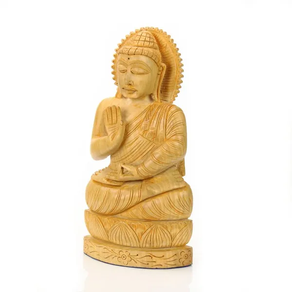 Wooden_Lord_Budha_Carving_Home_Decor_Showpiece_|_20D_x_10.2W_x_20H_Centimeters