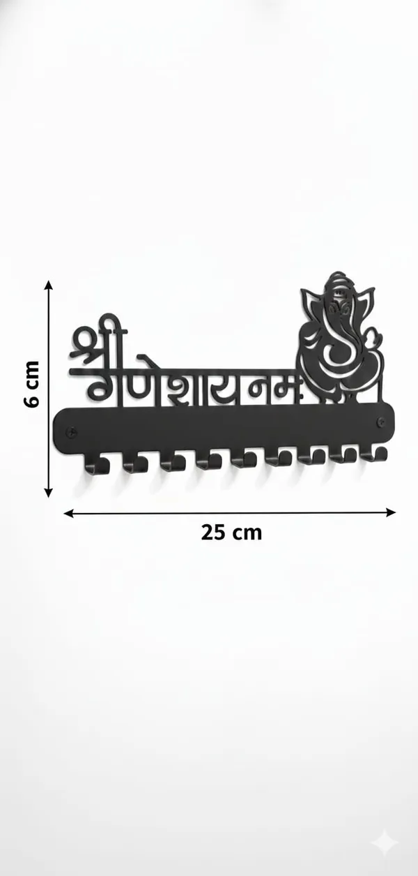 Vasu_Creation_Decorative_Iron_Key_Holder_for_Wall_-_Shree_Ganesha_Namah_Design_|_8_Hook_Metal_Key_Rack_for_Home,_Office,_and_Living_Room