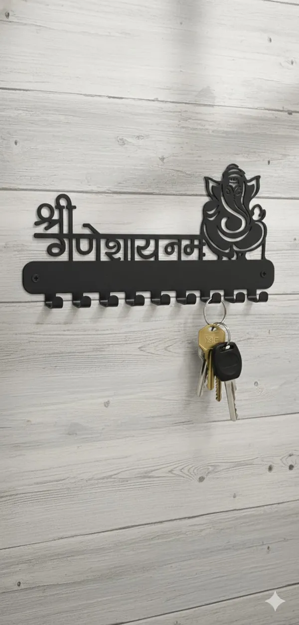 Vasu_Creation_Decorative_Iron_Key_Holder_for_Wall_-_Shree_Ganesha_Namah_Design_|_8_Hook_Metal_Key_Rack_for_Home,_Office,_and_Living_Room