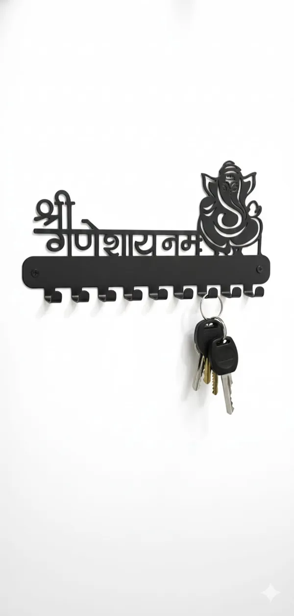 Vasu_Creation_Decorative_Iron_Key_Holder_for_Wall_-_Shree_Ganesha_Namah_Design_|_8_Hook_Metal_Key_Rack_for_Home,_Office,_and_Living_Room