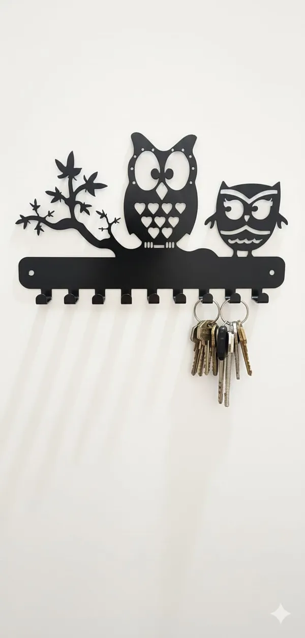 Vasu_Creation_Decorative_Iron_Key_Rack_-_Couple_Owls_Sitting_on_Branch_|_8_Hook_Metal_Key_Stand_for_Entryway,_Living_Room,_and_Office