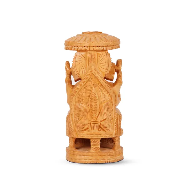 Vasu_Creation_Hand-Carved_Wooden_Lord_Ganesha_Statue_with_Decorative_Umbrella,_Traditional_Indian_Home_Decor
