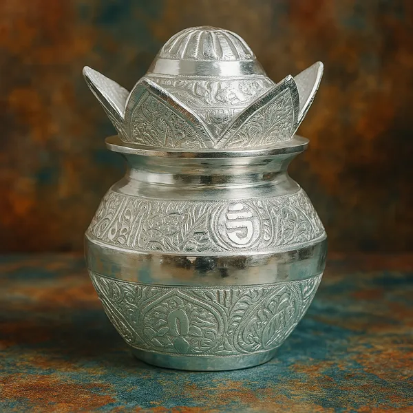Vasu_Creation_Premium_Plated_Pooja_Kalash_with_Coconut_for_Pooja_Decor_with_Red_Velvet_Box/Swastik_Kalash_for_Puja_Temple_Home_Decorative_Item/Diwali_Gift_Item/mangal_Kalash