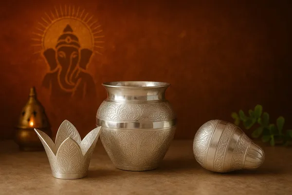 Vasu_Creation_Premium_Plated_Pooja_Kalash_with_Coconut_for_Pooja_Decor_with_Red_Velvet_Box/Swastik_Kalash_for_Puja_Temple_Home_Decorative_Item/Diwali_Gift_Item/mangal_Kalash