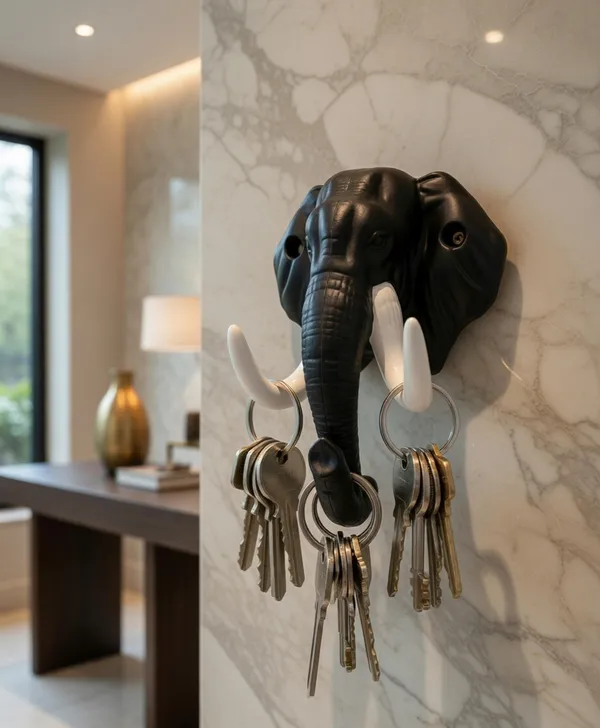 Vasu_Creation_Royal_Elephant_Marble_Key_Hanger