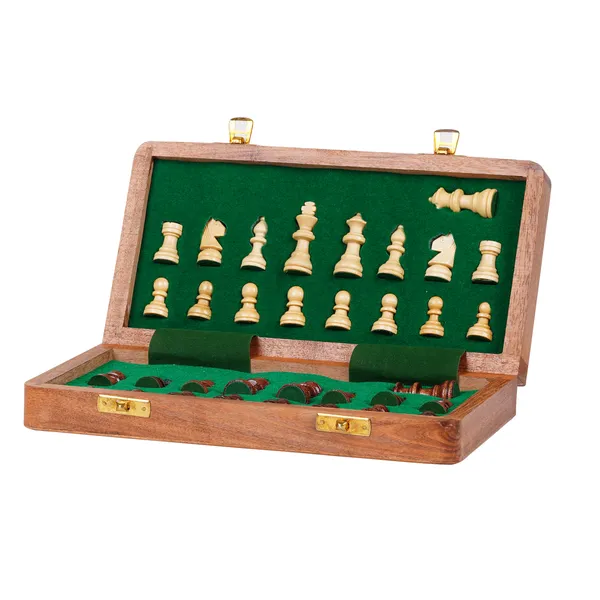 Vasu_Creation_Wooden_Magnetic_Chess_Set,_Foldable_Board_with_Storage,_Dark_Brown_and_Natural_Wood_Pieces_10X10X10