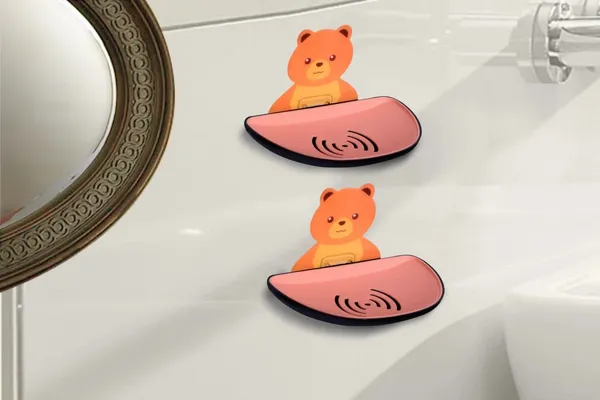 Vasu_Creation™_Cute_Bear_Self-Adhesive_Soap_Dish