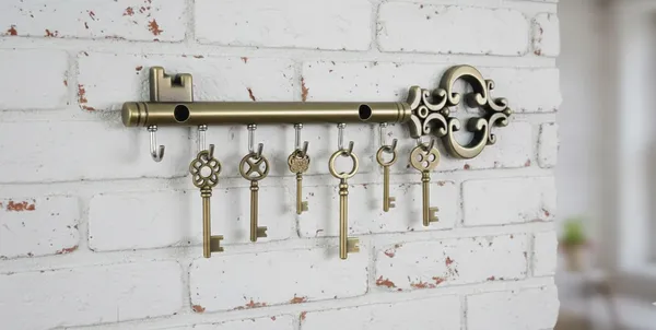 Vasu_creation_Antique_Style_Skeleton_Key_Wall_Mount_Rack_-_7_Hook_Key_Organizer