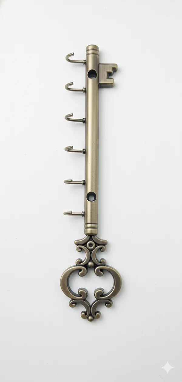 Vasu_creation_Antique_Style_Skeleton_Key_Wall_Mount_Rack_-_7_Hook_Key_Organizer