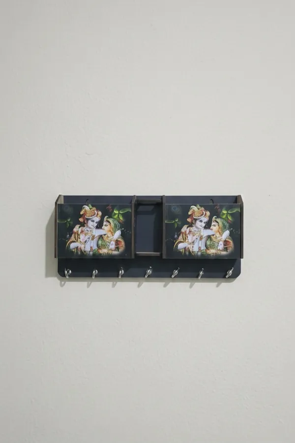 Vasu_creation_Radha_Krishna_Wall_Mounted_Key_Holder_with_Mobile_Holder_&_Mail_Organizer_|_7_Hooks_Home_Entrance_Decor_&_Pocket_Storage_Box