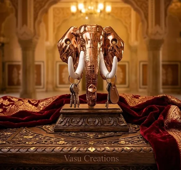 Vasu_creation_Royal_Elephant_Wall_Key_Holder