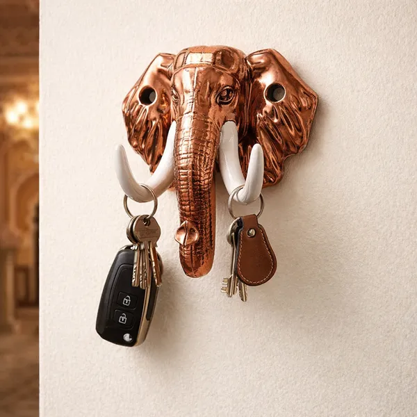 Vasu_creation_Royal_Elephant_Wall_Key_Holder