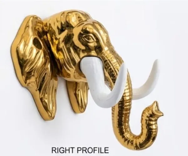 Vasu_creations_Elephant_Golden_Trunk_Holder
