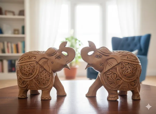 Wooden_elephant_Carving_Dark_Brown_4_Inch
