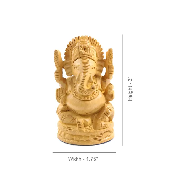 Wooden_Ganesha_|_12.7L_x_6.4W_x_12.7H_Centimeters