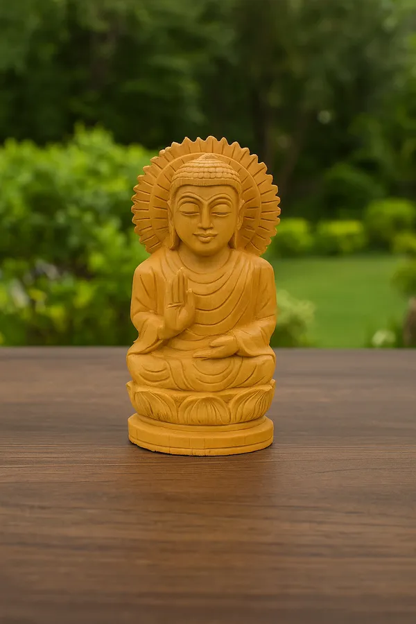 Handcrafted_Wooden_Lord_Buddha_Figure_Showpiece_|_12L_x_6.5W_x_12H_Centimeters