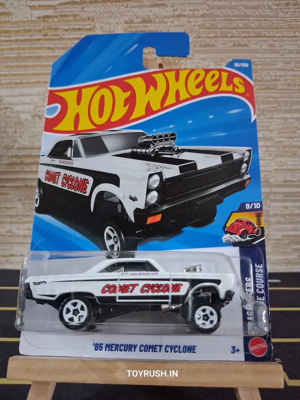 Hot_Wheels_1:64_Scale_65_MERCURY_COMET_CYCLONE_DRAG_RACERS_9/10_WHITE_191/250